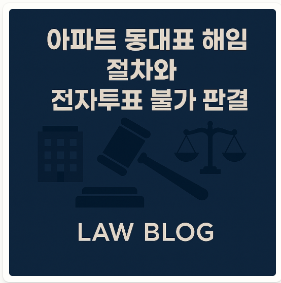 동대표 해임, 전자투표로 할 수 없는 이유