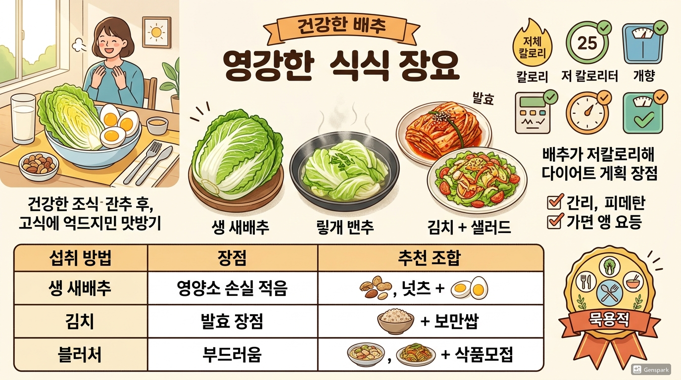배추 건강식 활용법