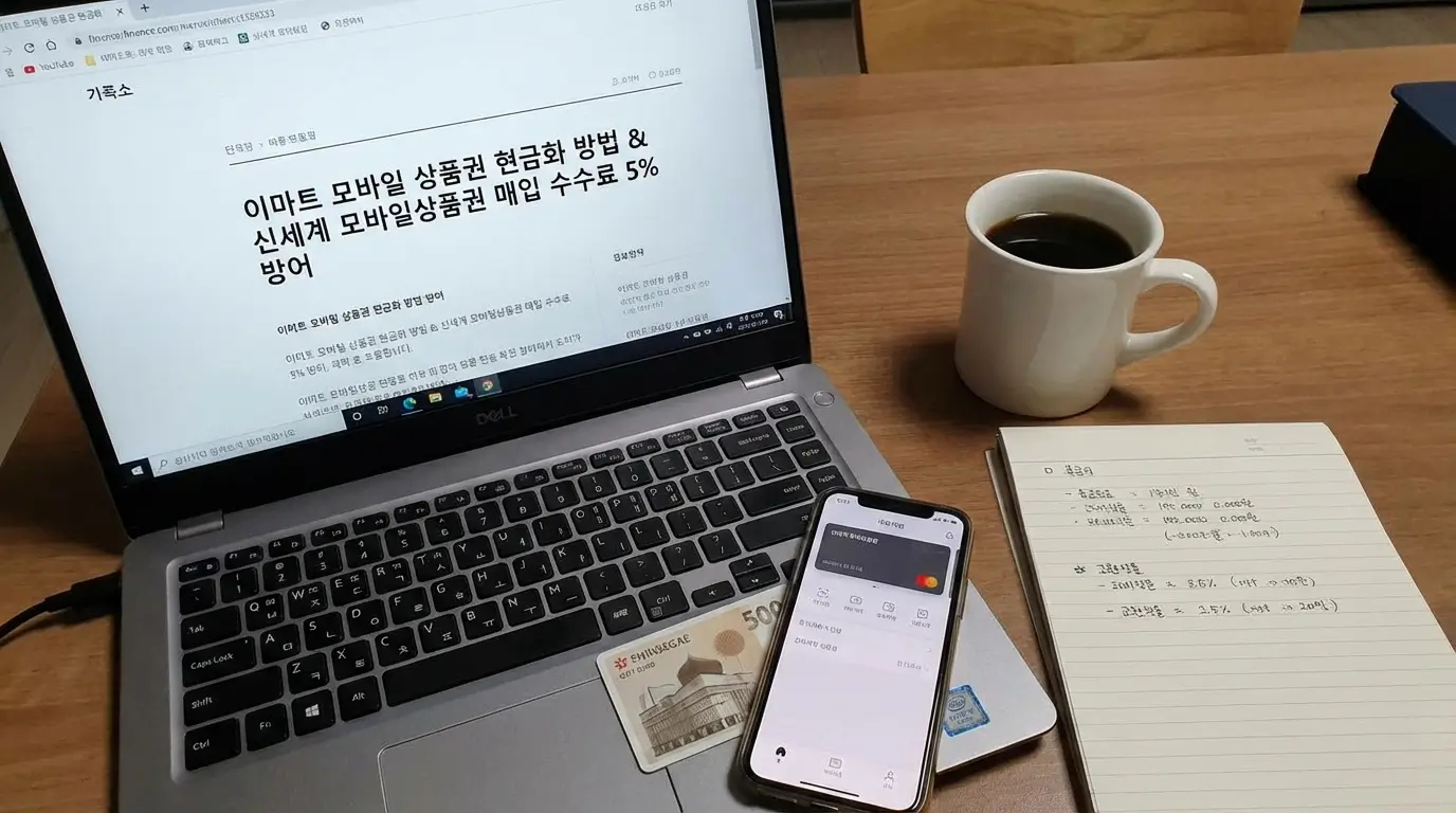 이마트 모바일 상품권 현금화 방법 및 신세계 모바일상품권 매입 수수료 5퍼센트 방어