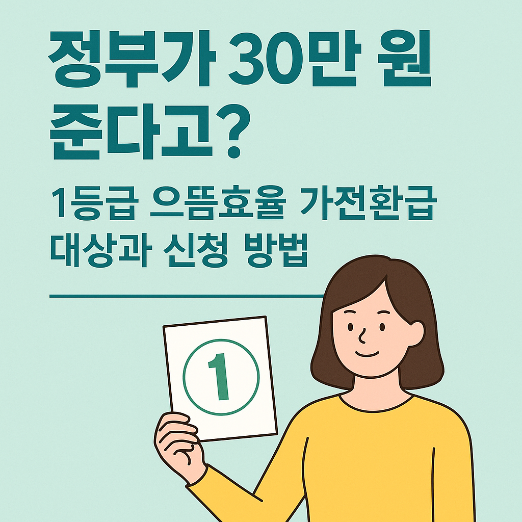 1등급 가전 환급 신청 (기간, 대상, 방법)