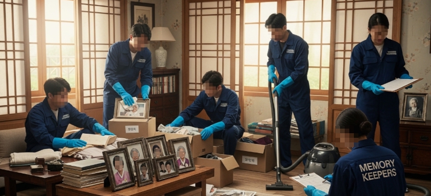 원룸 청소중