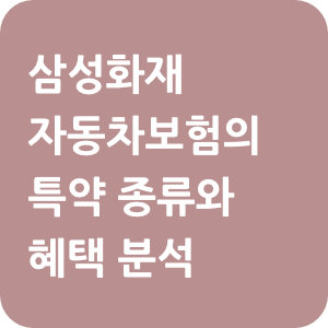 삼성화재-자동차보험-특약-혜택