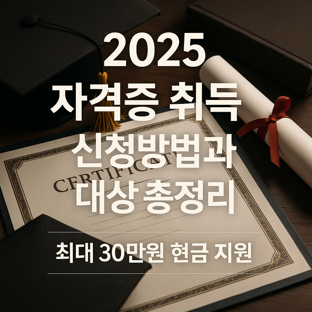자격증 취득 장려금 신청방법과 대상 총정리