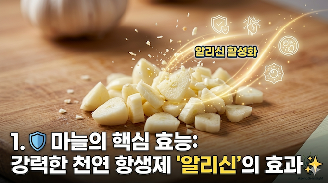 마늘의 핵심 효능: 강력한 천연 항생제 '알리신'의 놀라운 효과