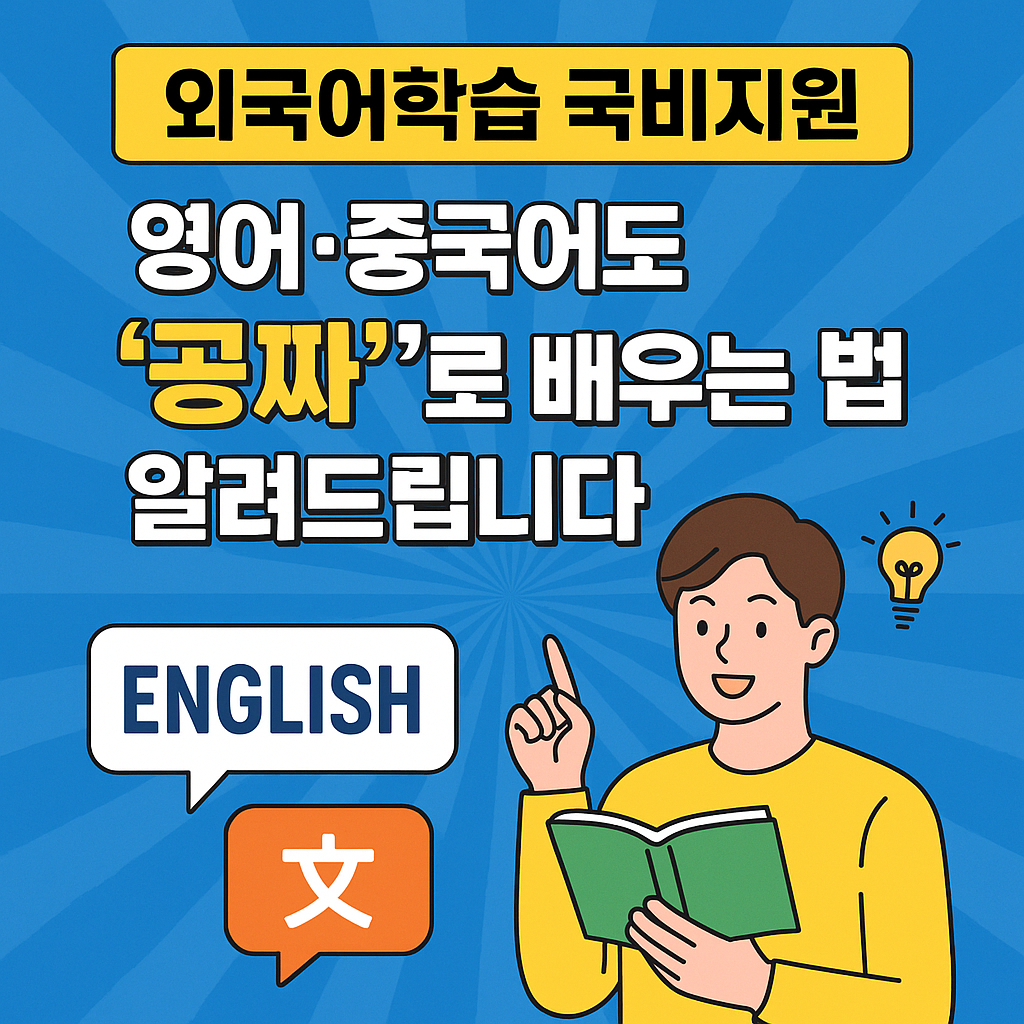 [외국어 국비지원] 이거 안 하면 영어학원비만 수백만 원 손해입니다