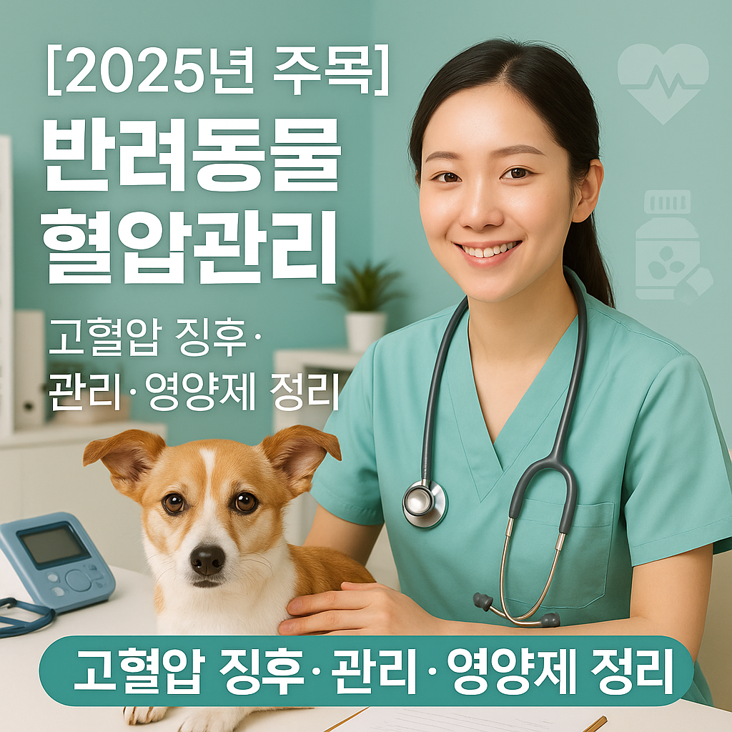 [2025년 주목] 반려동물 혈압관리 ｜ 고혈압 징후·관리방법·영양제 추천 완전정리