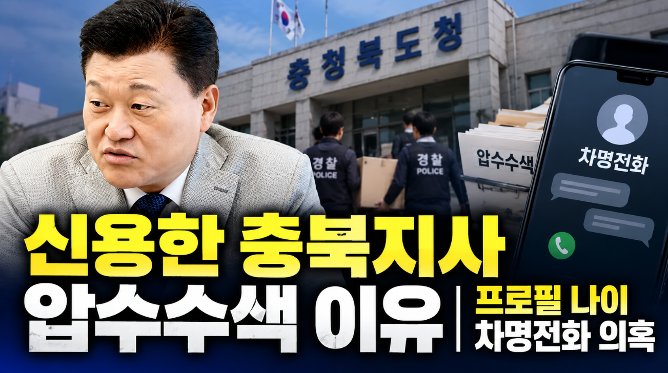 신용한 충북지사 압수수색 이유｜프로필&middot;나이