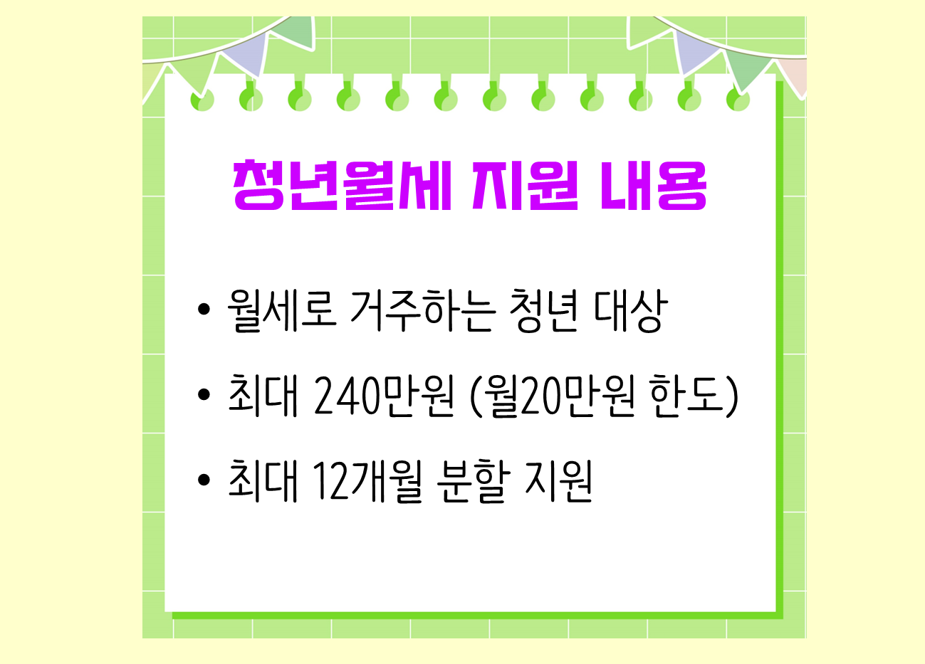 청년월세 한시 특별지원 사업, 청년월세지원 내용 및 신청방법
