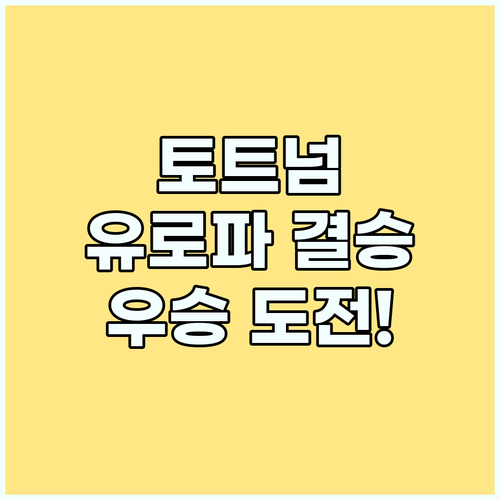 17년 만의 우승 도전! 토트넘, 유