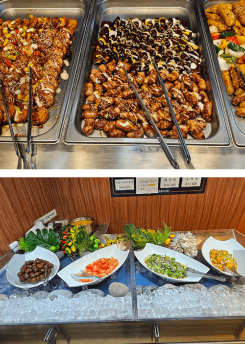 울릉크루즈 뷔페 식사