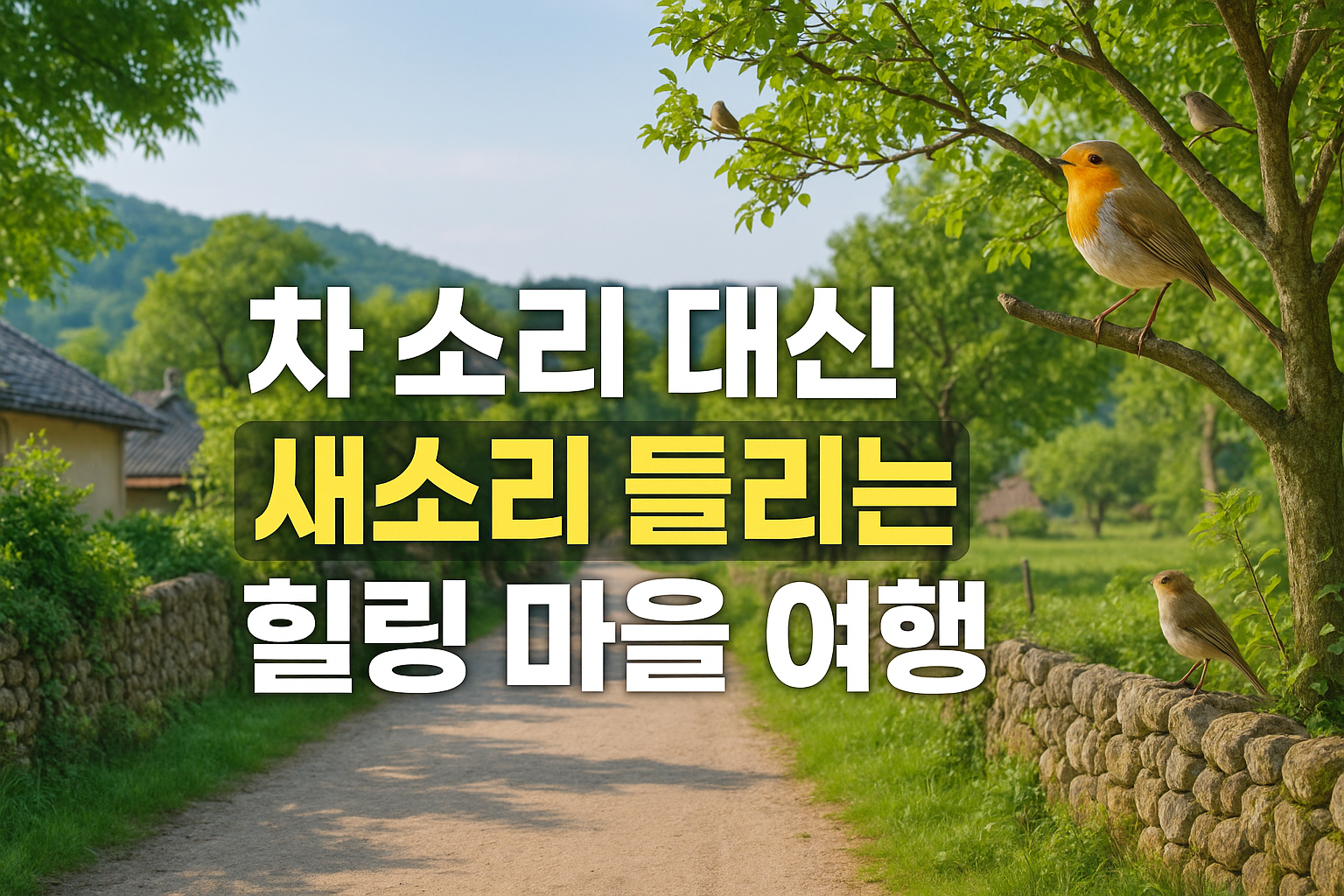 🚗 차 소리 대신 새소리 들리는 힐링 마을 여행