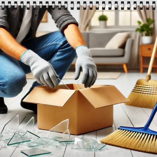 깨진 유리 처리방법