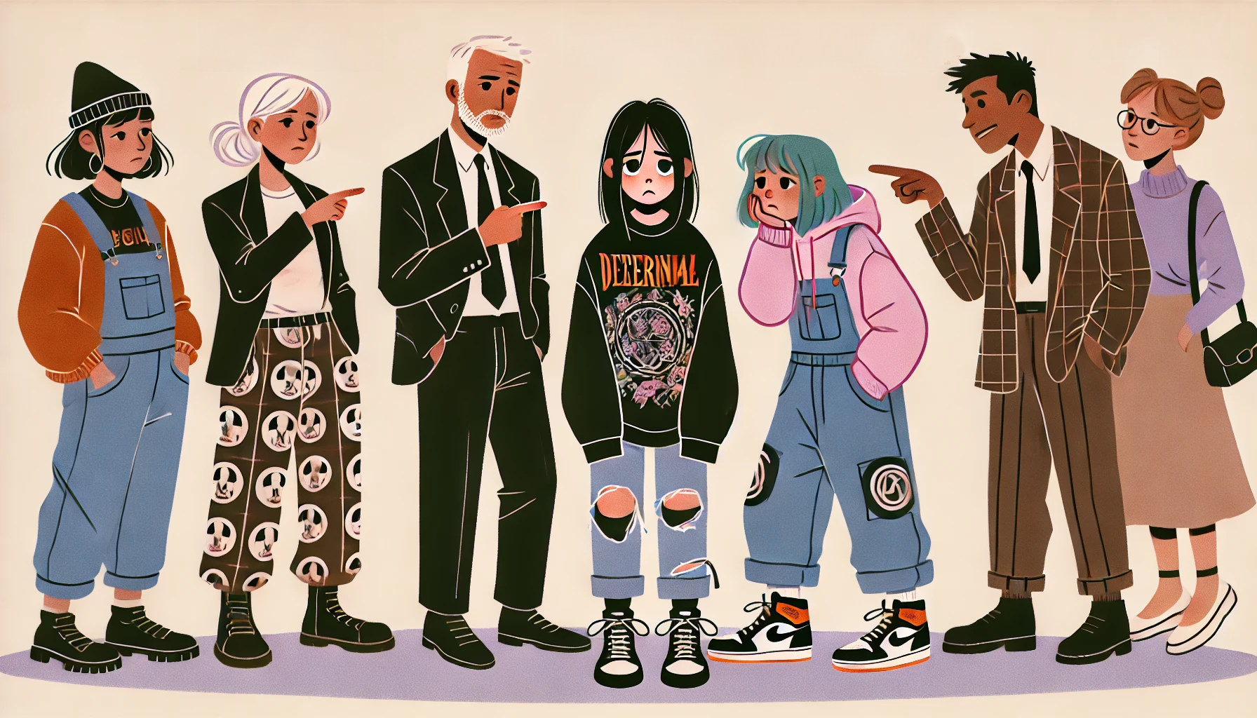 digital art where everyone is complaining about millennials