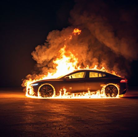 전기차 화재 사진 예시