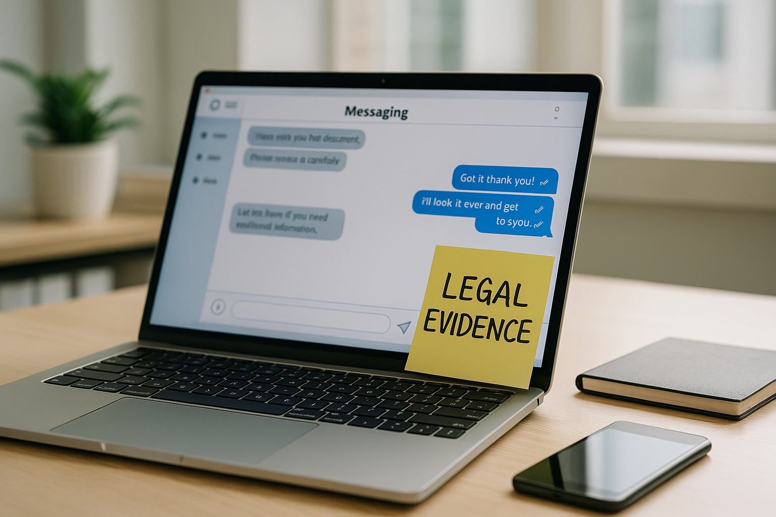 메신저 기록의 법적 증거