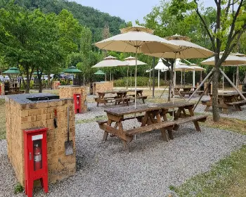 난지캠핑장 바비큐 존_1