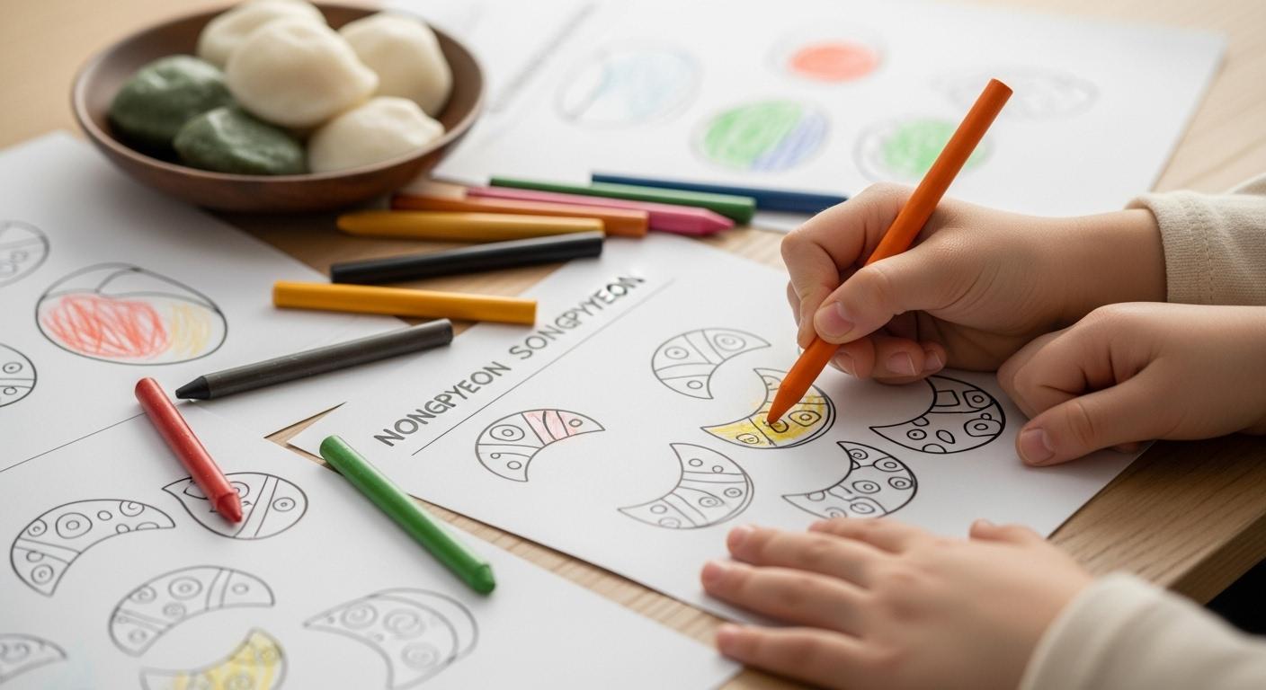 송편 그림 활동지