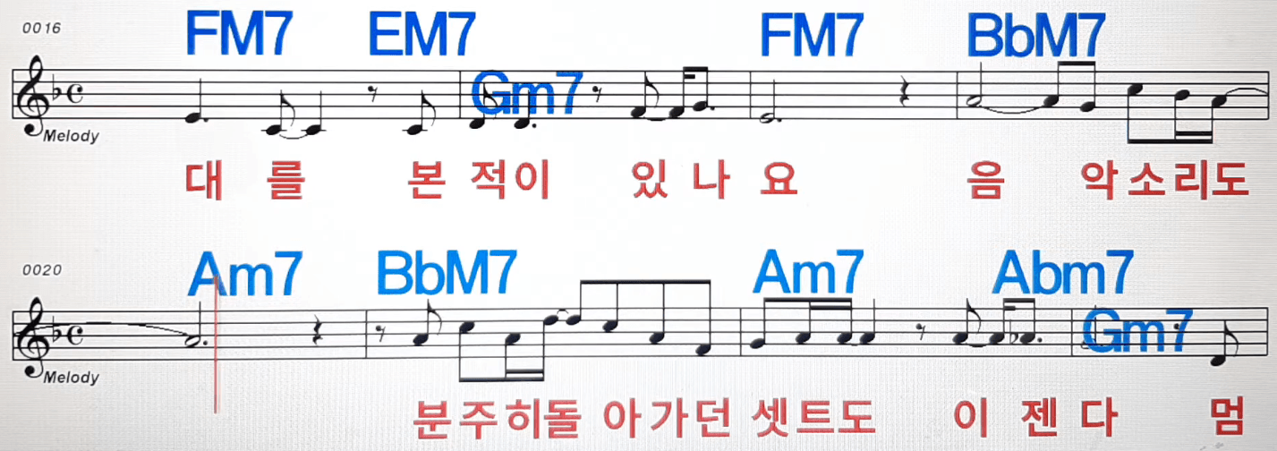 샤프 연극이 끝난 후(연극이 끝나고 난 뒤) 악보