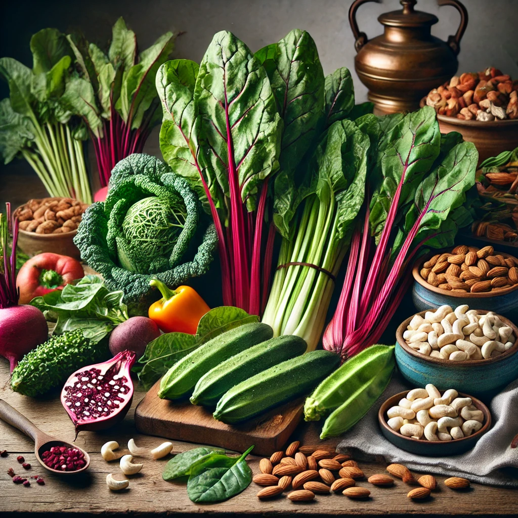 옥살산 함유량이 많은 채소들