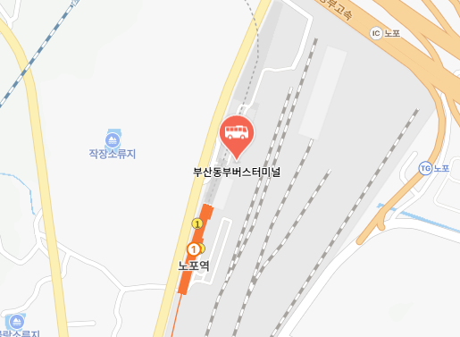 부산동부버스터미널 위치-지도