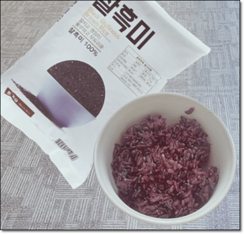 찰흑미 및 흑미밥