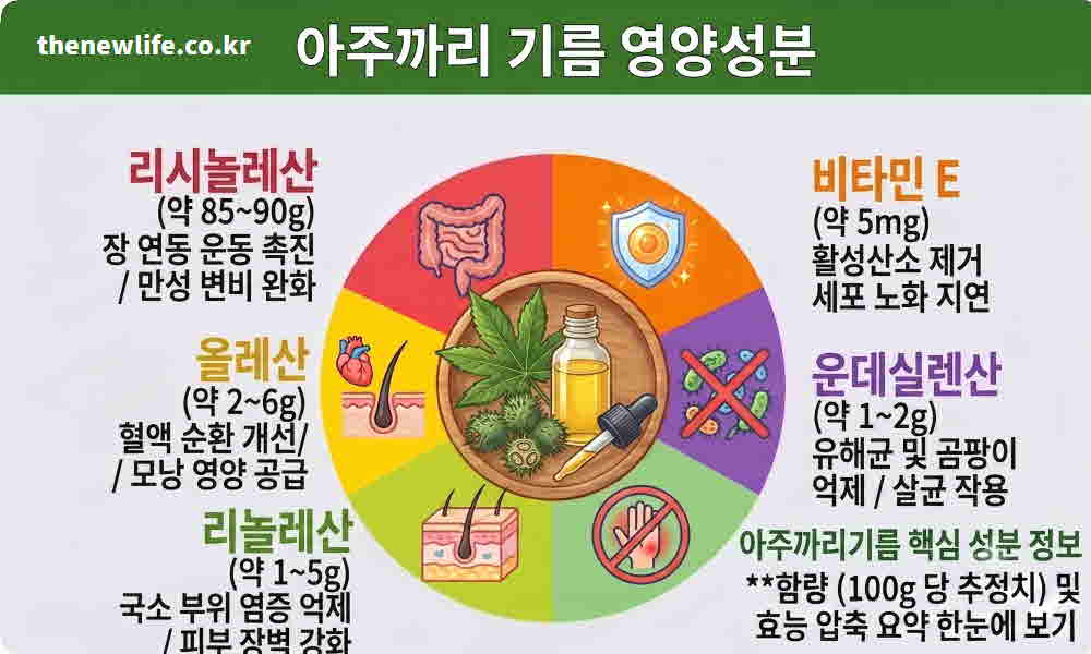 아주까리기름 효능 영양성분