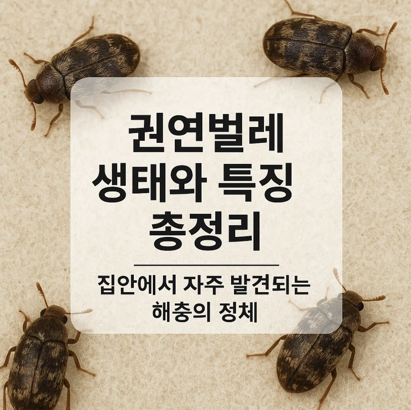 권연벌레 생태와 특징 총정리 &ndash; 집안에서 자주 발견되는 해충의 정체