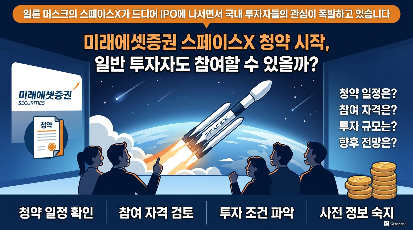 미래에셋증권 스페이스X 청약 시작, 일반 투자자도 참여할 수 있을까?