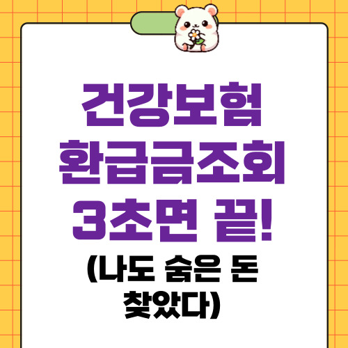 건강보험 환급금조회