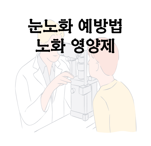 눈노화 예방법과 노화 영양제