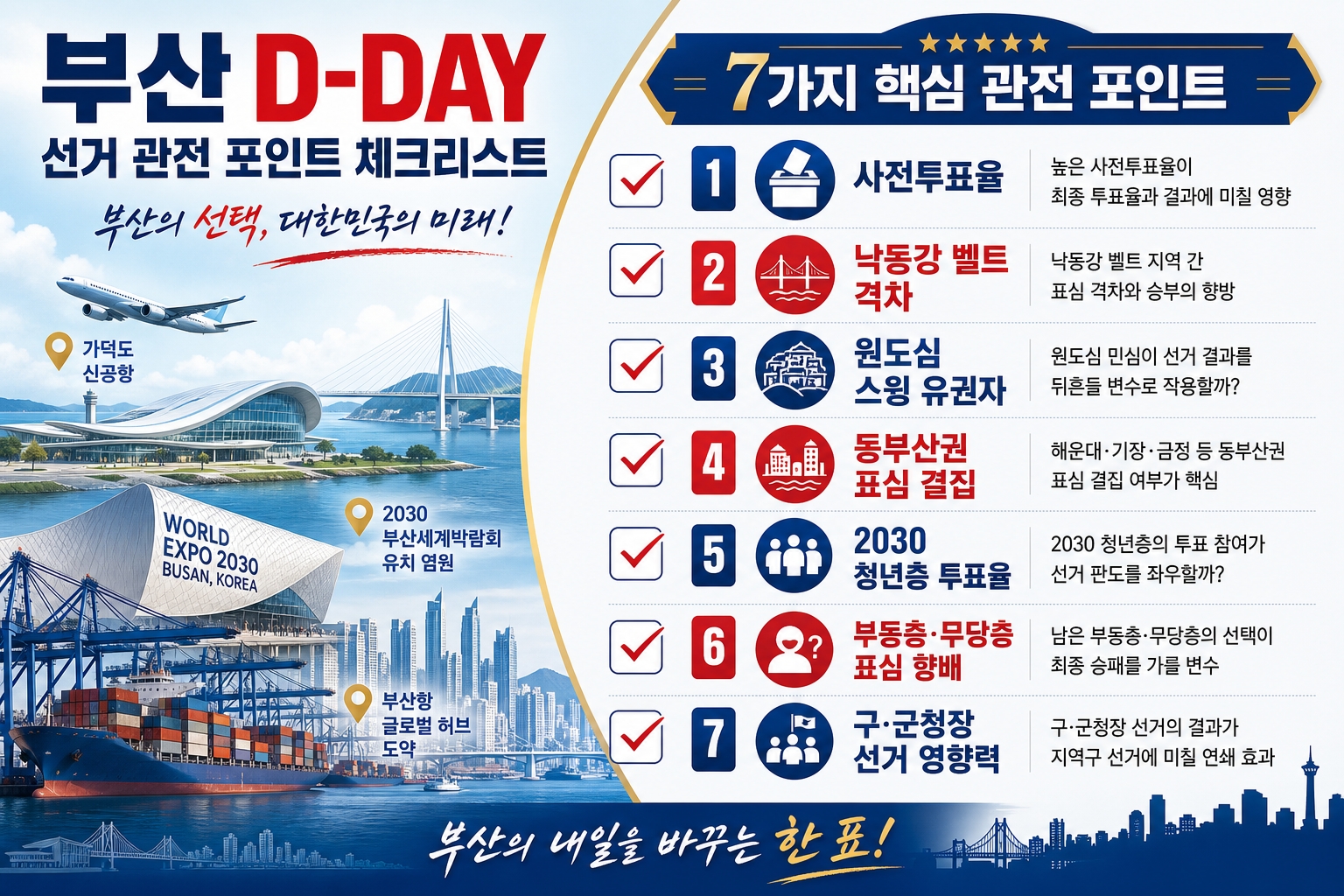부산 D-Day 관전 포인트 7가지 체크리스트 가덕도 신공항 엑스포