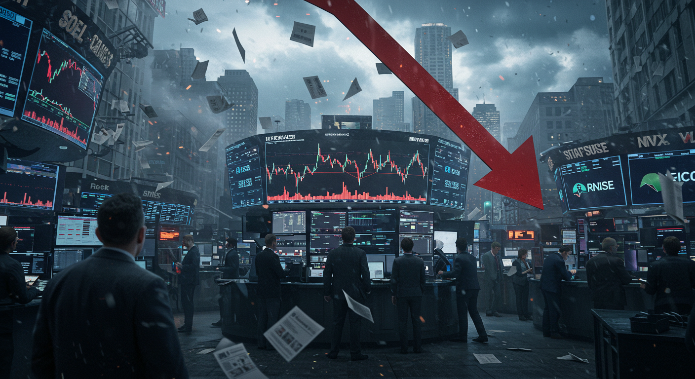 주식 하락장 관련 사진