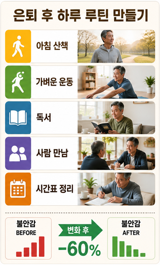 퇴직 후 무기력 줄이는 은퇴 후 하루 루틴