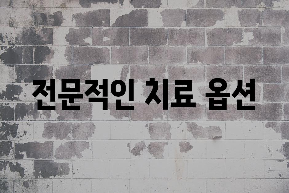 전문적인 치료 옵션