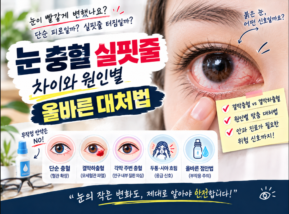 눈충혈 고치는 방법