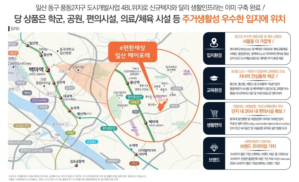 계약금 5% 이편한세상 일산 메이포레 아파트