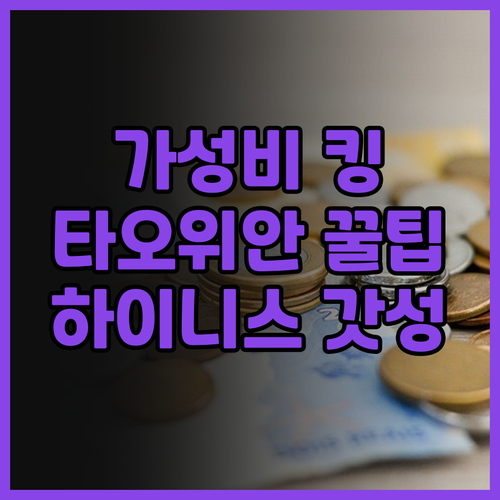 가성비 최고 하이니스 호텔 타오위안