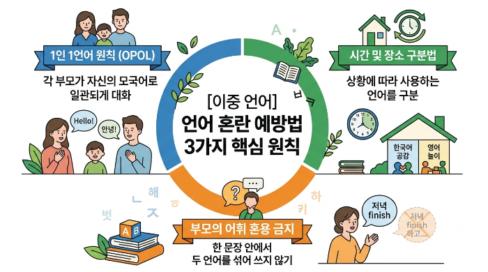 이중 언어 환경, 다문화 가정 조기 영어 노출 및 언어 혼란 대처 방법 총정리