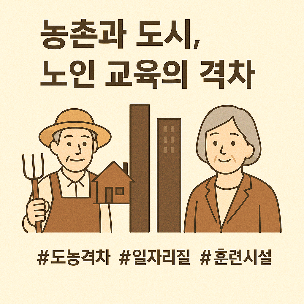 농촌과 도시, 노인 교육의 격차 (도농격차, 일자리질, 훈련시설) 관련 사진