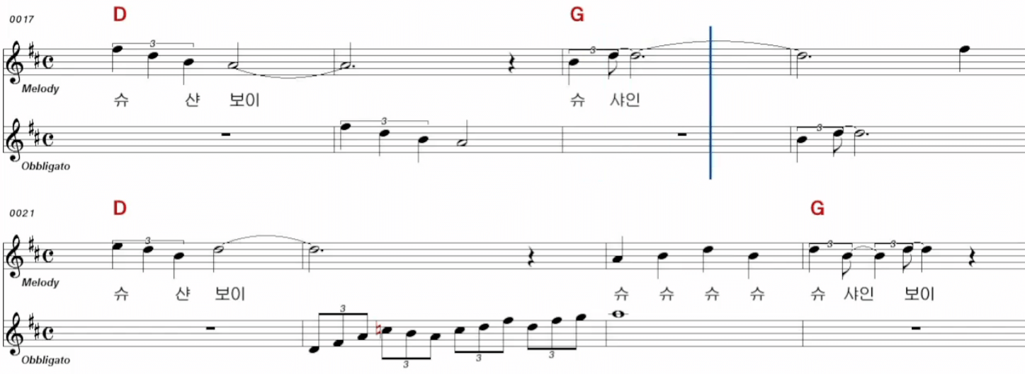 삼총사(박단마) 슈샤인 보이 악보