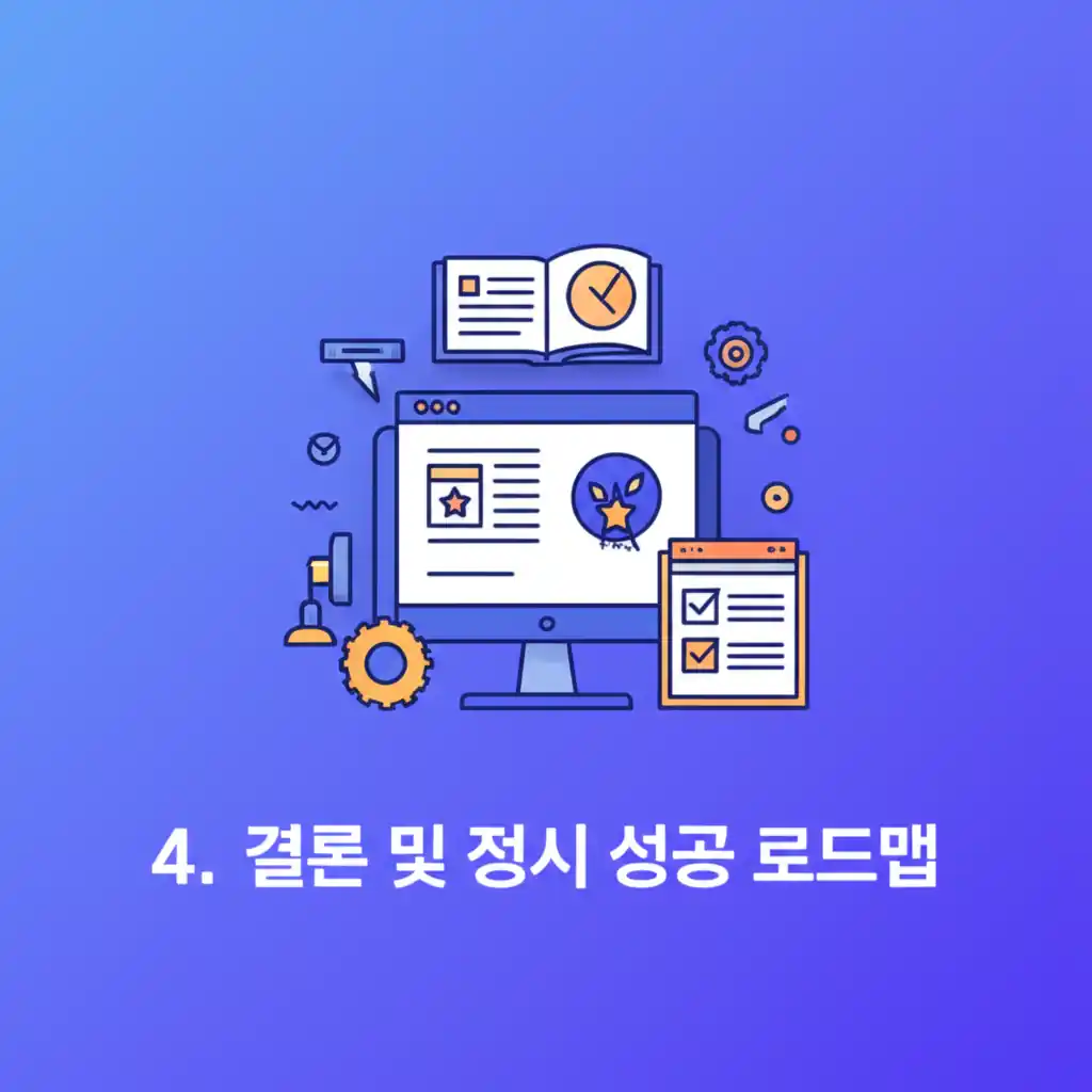 이투스 풀 서비스가 제안하는 정시 성공 로드맵의 핵심 결론 및 전략 가이드 이미지.