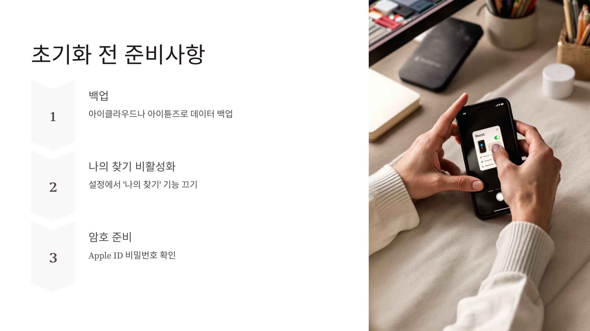 아이폰 초기화 방법