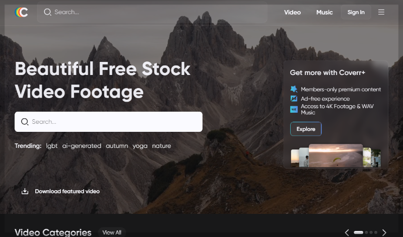 저작권 무료 동영상 다운로드 추천 사이트, coverr 코브르