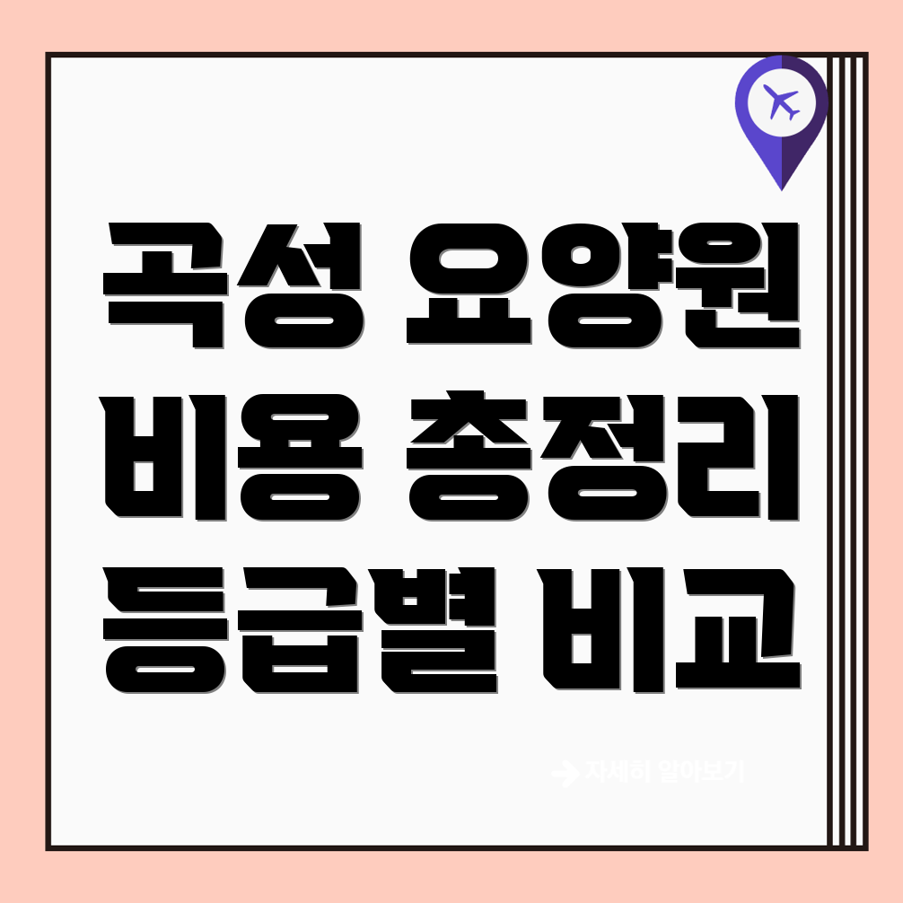 곡성군 요양원 비용