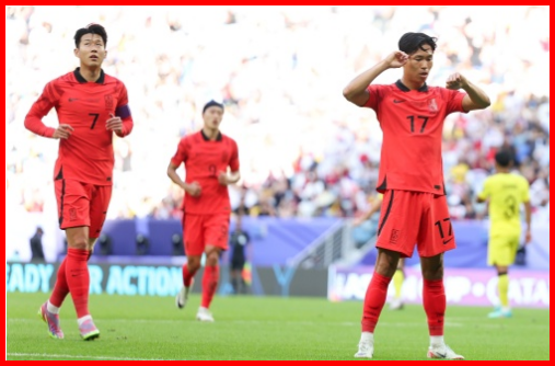 정우영 헤더골 후 장면(대한축구협회)