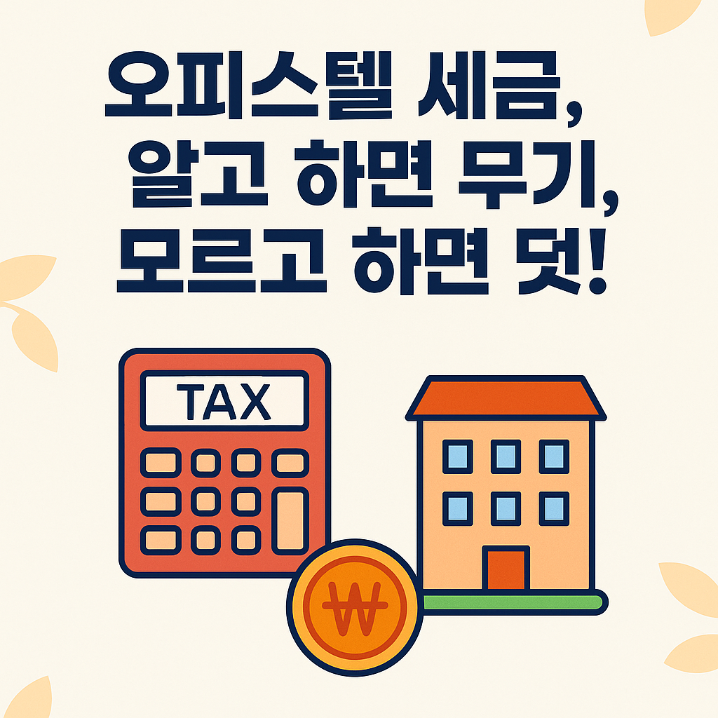 오피스텔 살 때 이것 몰랐다면? 세금 폭탄 맞습니다