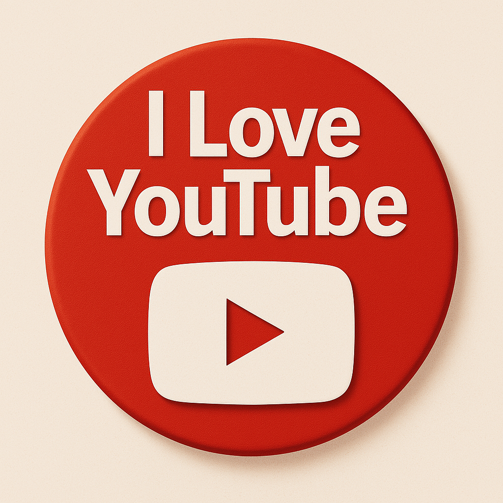 I love youtube 로고 이미지