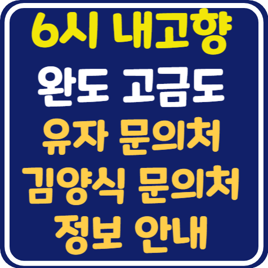 6시 내고향 고금도 유자, 김양식 주문 문의처 정보 안내
