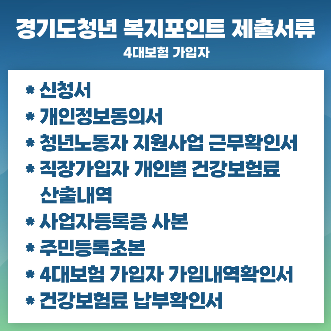 경기도청년 복지포인트