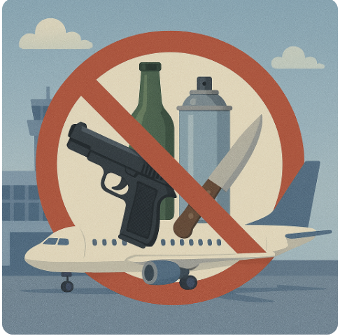 비행기 기내 반입 금지 품목 총정리 – 놓치지 말아야 할 안전 규정 관련 사진